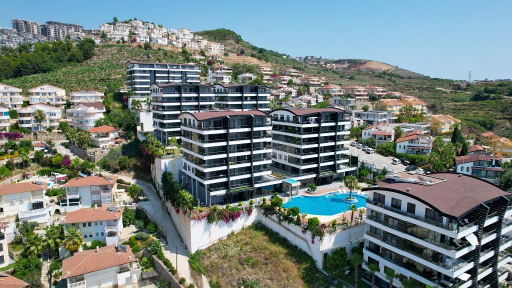 Luxus 1+1 Wohnung mit Meerblick in Alanya Kargıcak