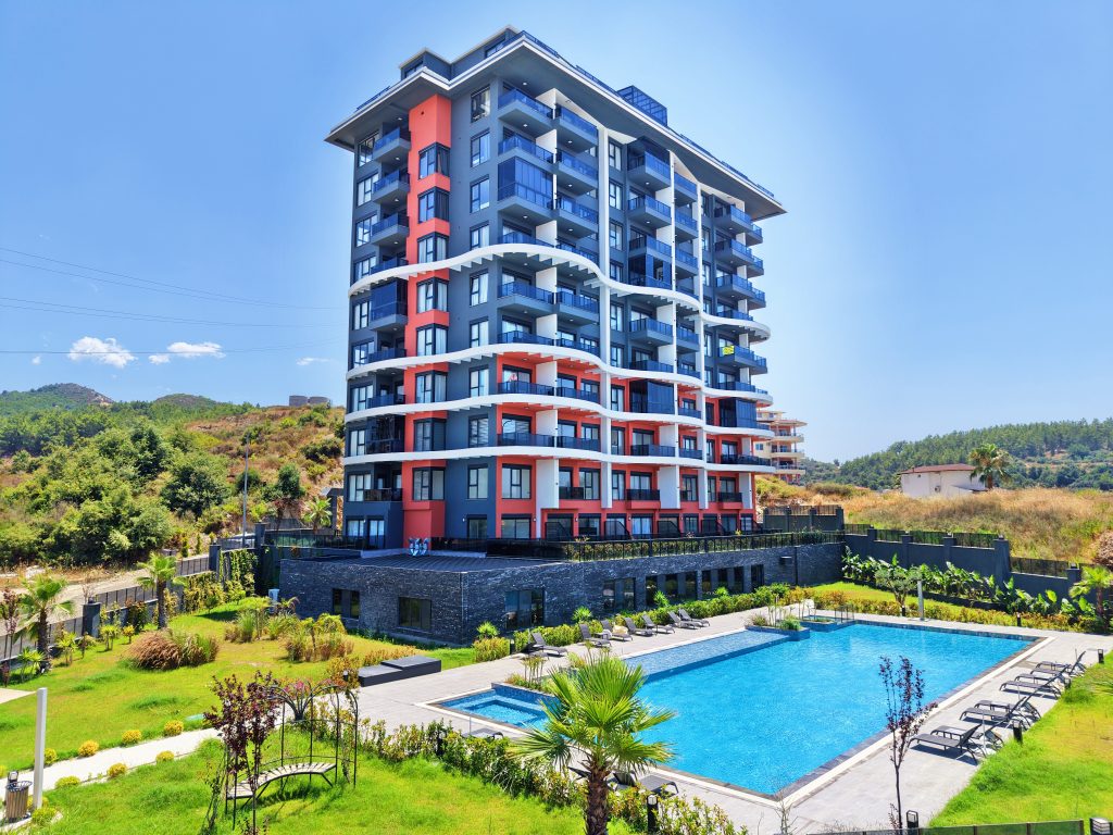 Voll möbliertes 2+1 Maisonette-Penthouse im Kavi Skyland in Demirtaş, Alanya