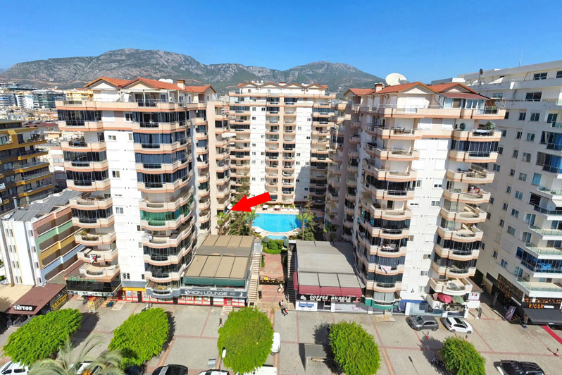 Moderne möblierte 2+1-Wohnung nahe dem Strand in Mahmutlar, Alanya